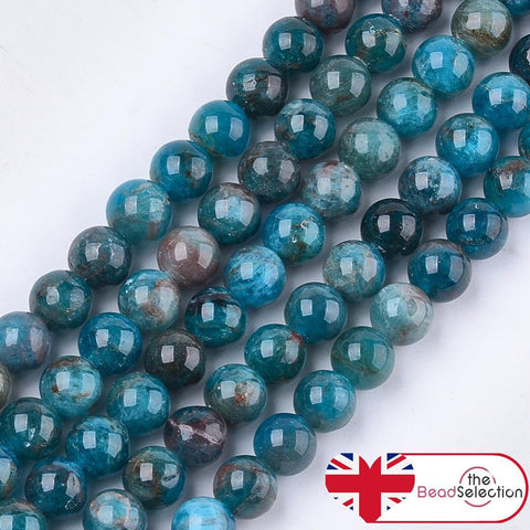 30 Blue Apatite Natural Gemstone Beads 6mm Jewellery making GS187