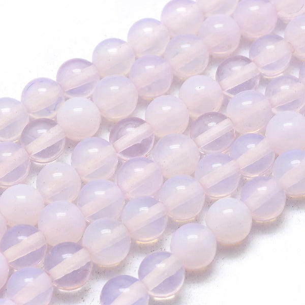 30 PINK OPALITE ROUND GEMSTONE BEADS 6mm jewellery making chakra stone GS204