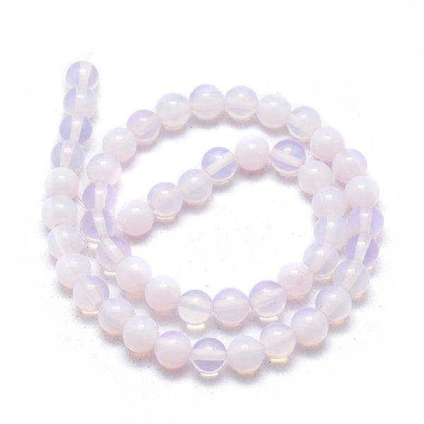 30 PINK OPALITE ROUND GEMSTONE BEADS 6mm jewellery making chakra stone GS204