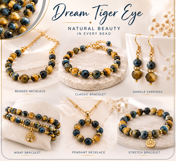 25 TIGER EYE GEMSTONE BEADS 8mm CHAKRA STONES JEWELLERY MAKING GS51