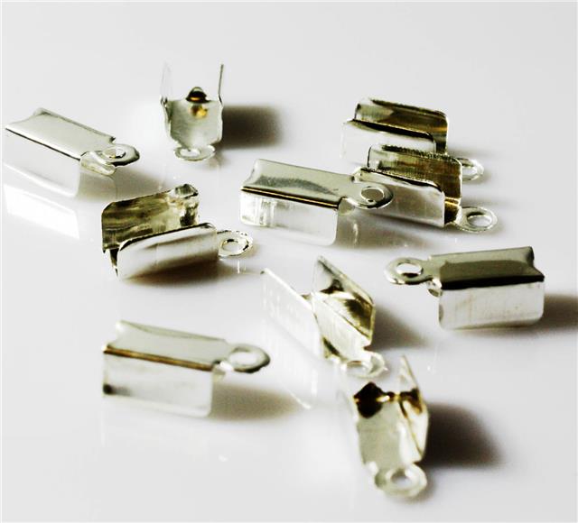 500 / 200 Cord End Crimp Caps Bail Tips 12mm x 5mm X 4mm Silver OR Gold ( AM15 )
