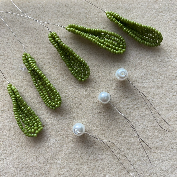 Beaded Flower Kit Winters Kiss Wreath Craft Kit. French Beading kit (TBG-AWKW)