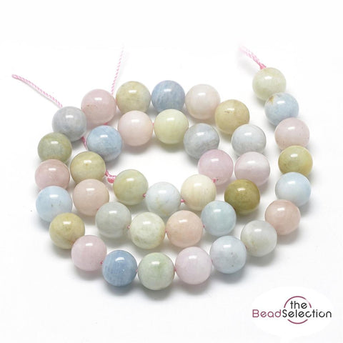 30 PREMIUM QUALITY MORGANITE ROUND GEMSTONE BEADS 6mm JEWELLERY MAKING GS102
