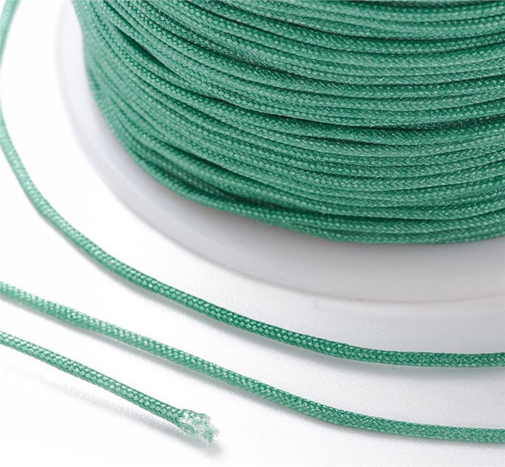 1MM Metallic Parachute Cord, Green Color Braided Knotting Cord, Shamballa  Beading String -  UK