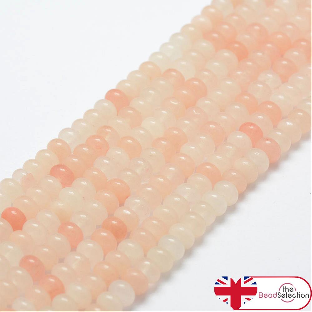 50 Pink Aventurine Gemstone Rondelle Flat Round Beads 6mm x 4mm GS217