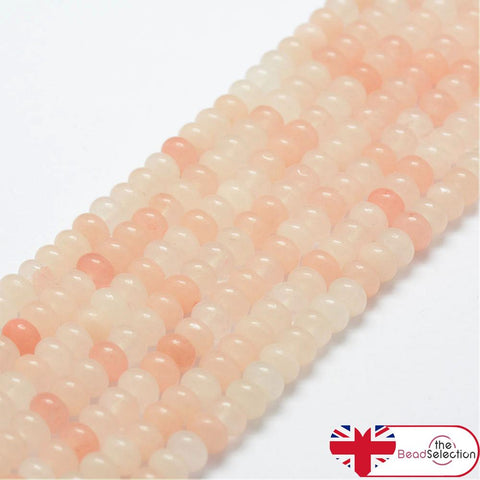 50 Pink Aventurine Gemstone Rondelle Flat Round Beads 6mm x 4mm GS217