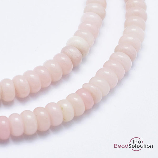 50 Pink Opal Gemstone Rondelle Flat Round Beads 4mm Jewellery Making GS205
