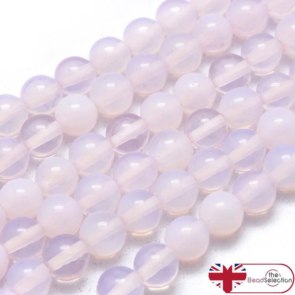 30 PINK OPALITE ROUND GEMSTONE BEADS 6mm jewellery making chakra stone GS204