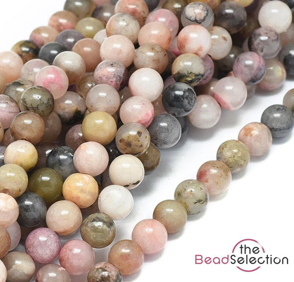 Rhodonite Round Gemstone Beads 8mm 25 Beads Jewellery Making GS207