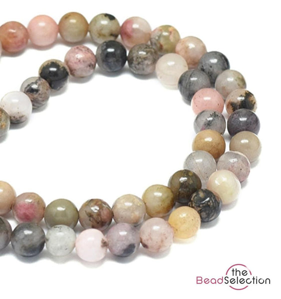 Rhodonite Round Gemstone Beads 8mm 25 Beads Jewellery Making GS207