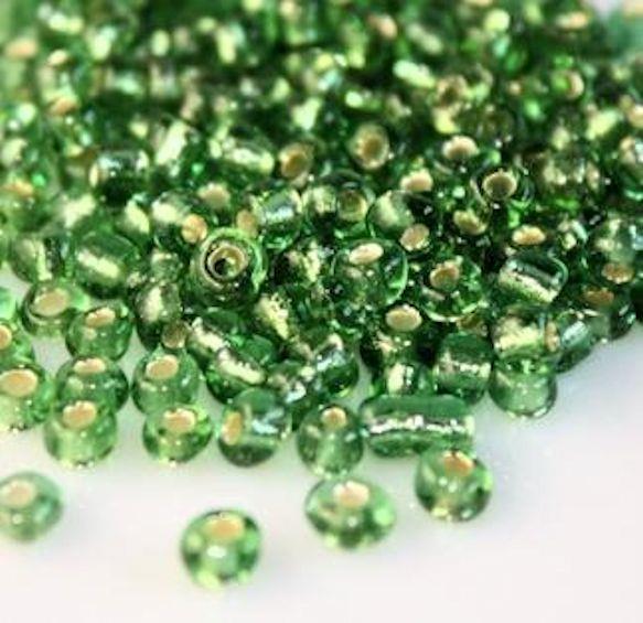 50g SILVER LINED GLASS SEED BEADS 11/0- 2mm 8/0- 3mm 6/0- 4mm 26 COLOUR CHOICE