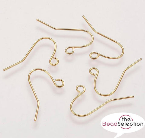 Eco-Fused 18mm Earring Hooks - 200 pcs - Coil and Ball Style Nickel-Free Ear Wires - Gold - Hypo-Allergenic Plated Steel - Great for Jewelry Making Eco-Fused 18mm Earring Hooks - 200 pcs - Coil and Ball Style Nickel-Free Ear Wires - Gold - Hypo-Allergenic Plated Steel - Great for Jewelry Making