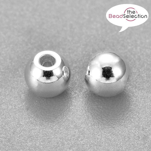 20 BRIGHT STAINLESS STEEL 304 ROUND SPACER BEADS 4mm JEWELLERY MAKING STA14