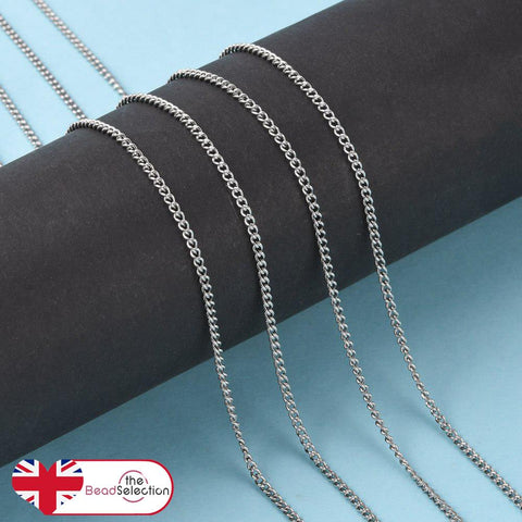 Stainless Steel 304 Fine Curb Chain 2.7mm x 2mm Jewellery Making STA28
