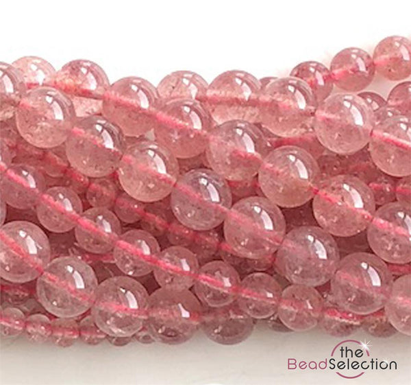 30 Strawberry Quartz Round Beads Gemstone 6mm Jewellery Making GS176