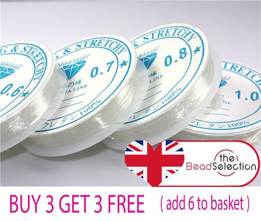 Clear Crystal Elastic Stretchy Beading Thread wire  1mm