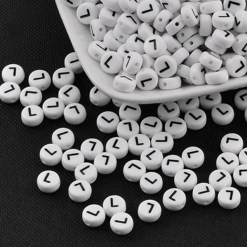 100 Letter Alphabet Beads RANDOM Mixed Acrylic AB392 SALE 50% OFF