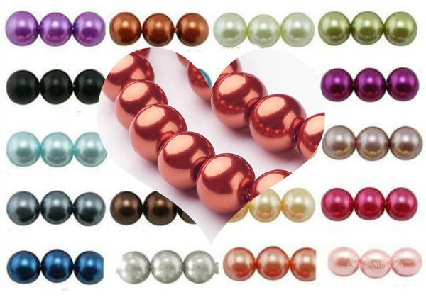 GLASS PEARL BEADS ROUND 4mm
