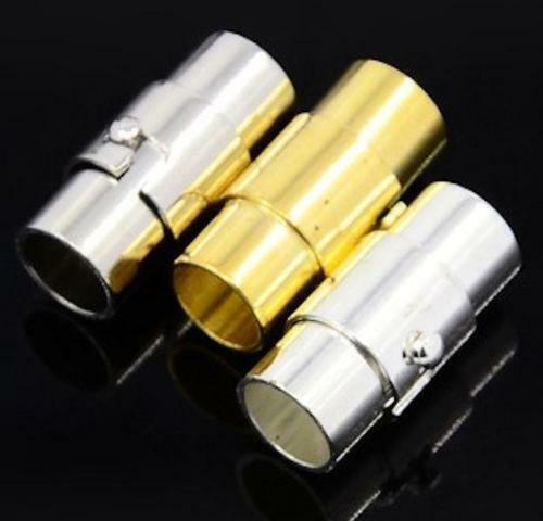 KUMIHIMO GLUE IN MAGNETIC CLASPS 3mm 4mm 5mm 6mm 8m 10mm HOLE Jewellery making