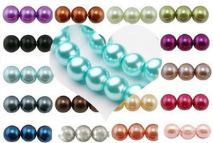 GLASS PEARL BEADS ROUND 6mm