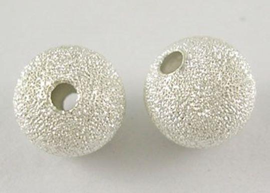 METAL STARDUST BEADS SPACER SILVER PLATED 4mm , 6mm , 8mm ,10mm