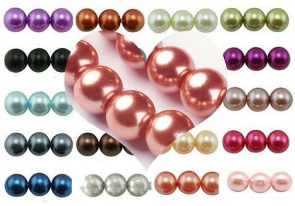 GLASS PEARL BEADS ROUND 10mm