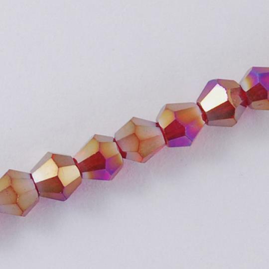 150+ TINY FACETED CRYSTAL GLASS BICONE BEADS 1 strand 3mm x 2mm COLOUR CHOICE