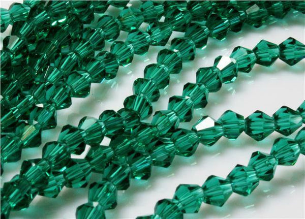 150+ TINY FACETED CRYSTAL GLASS BICONE BEADS 1 strand 3mm x 2mm COLOUR CHOICE