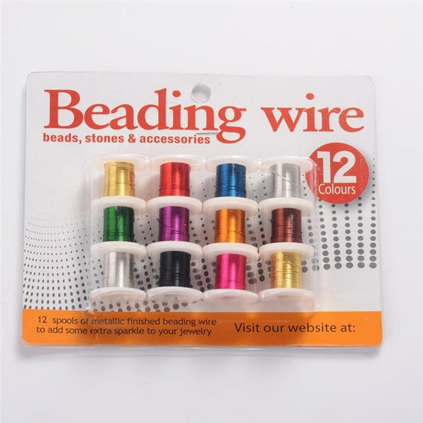 COPPER WIRE Tiara Jewellery Making, Beading, Wrapping, 0.3mm 12 colour pack