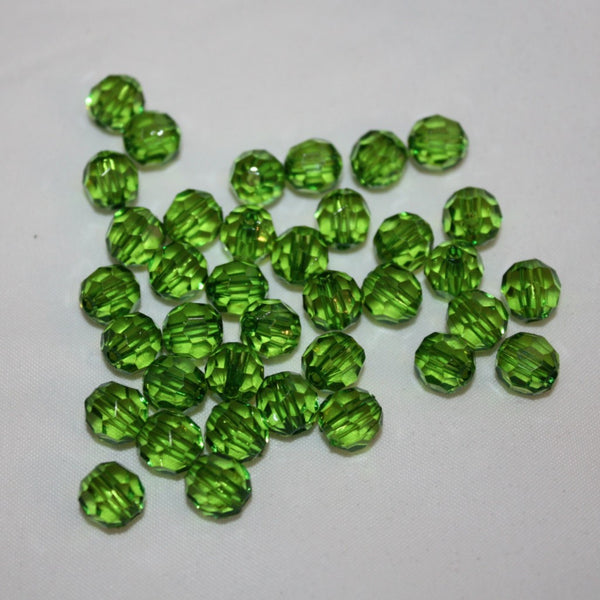 FACETED ROUND ACRYLIC BEADS 150X 8MM 200X 6MM COLOUR CHOICE