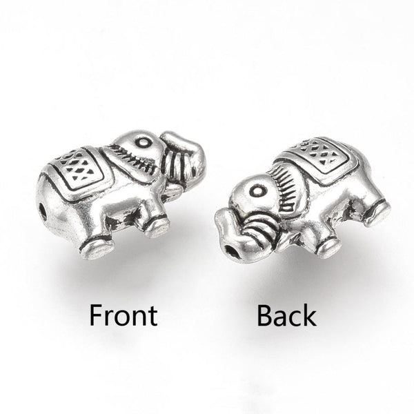 15 TIBETAN SILVER ELEPHANT SPACER BEADS CHARMS 12.5mm TOP QUALITY TS42