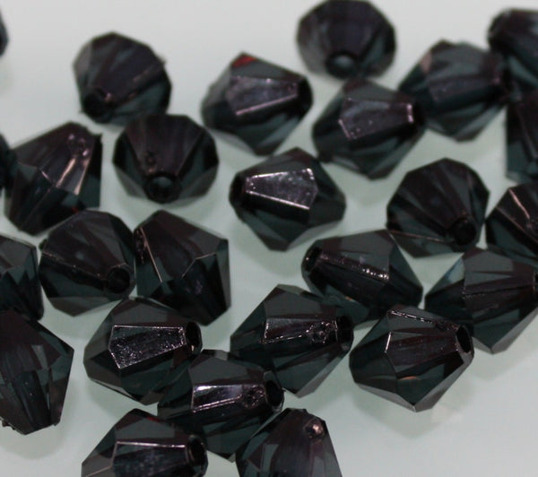 Acrylic Faceted Bicone Beads 4mm  6mm  8mm Colour Choice Jewellery Making