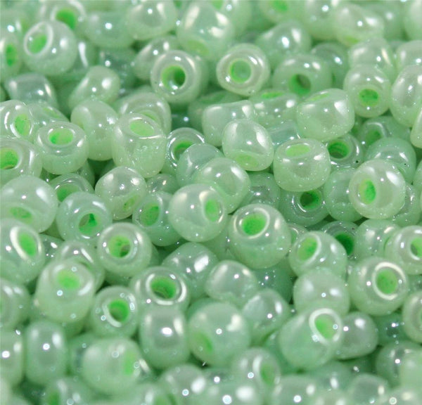 50g PEARL GLASS CEYLON SEED BEADS 11/0~2mm 8/0~3mm 6/0~4mm 16 COLOUR CHOICE