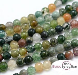 PREMIUM QUALITY INDIAN AGATE ROUND GEMSTONE BEADS 8mm 25 Beads GS29