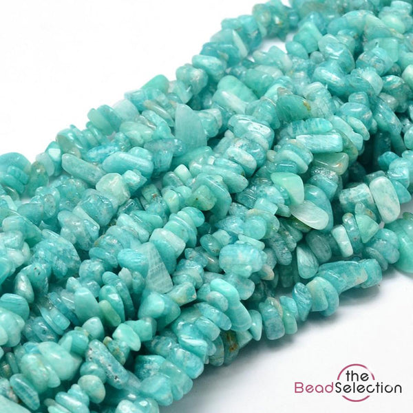 AMAZONITE GEMSTONE TUMBLED CHIP BEADS 10mm-5mm 1 STRAND GC73