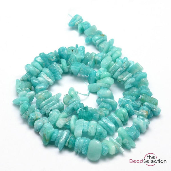 AMAZONITE GEMSTONE TUMBLED CHIP BEADS 10mm-5mm 1 STRAND GC73