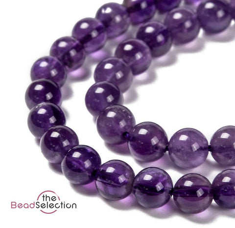 20 PREMIUM QUALITY AMETHYST ROUND GEMSTONE BEADS 10mm jewellery making GS67