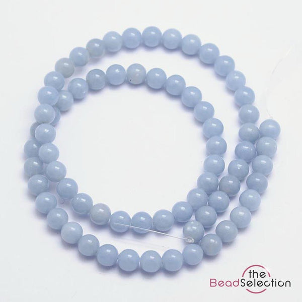 25 Angelite Natural Blue Gemstone Beads 8mm 'Angel Stone' Jewellery Making GS144