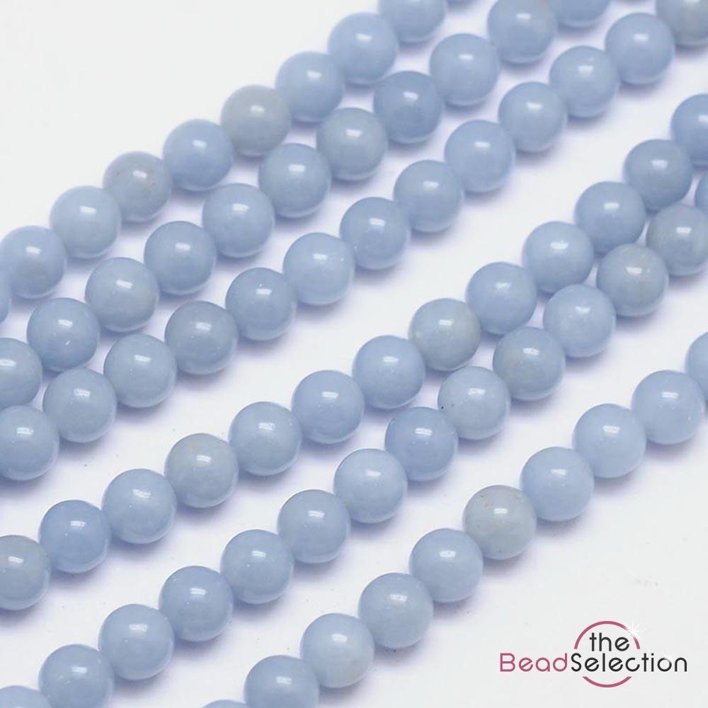 25 Angelite Natural Blue Gemstone Beads 8mm 'Angel Stone' Jewellery Making GS144