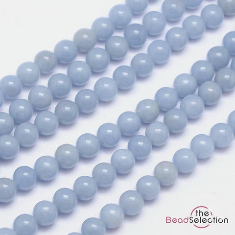 30 Angelite Natural Blue Gemstone Beads 6mm 'Angel Stone' Jewellery Making GS125