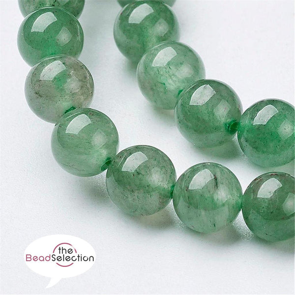 30 PREMIUM QUALITY GREEN AVENTURINE ROUND GEMSTONE BEADS 6mm GS109