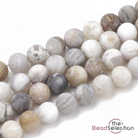 Bamboo Leaf Agate Round Gemstone Frosted Beads 4mm 1 STRAND 90+ Beads GS163