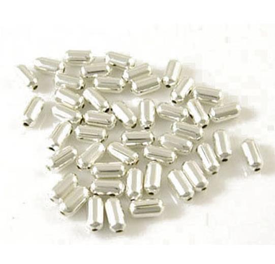 500 BAMBOO TUBE SPACER BEADS Silver Plated 5mm TOP QUALITY ( TS57 )