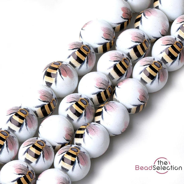 BEE GLASS ROUND BEADS 12mm TOP QUALITY GLS28