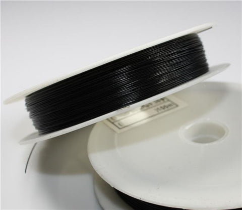 50mtr Reel 0.45 TIGER TAIL BEADING WIRE BLACK