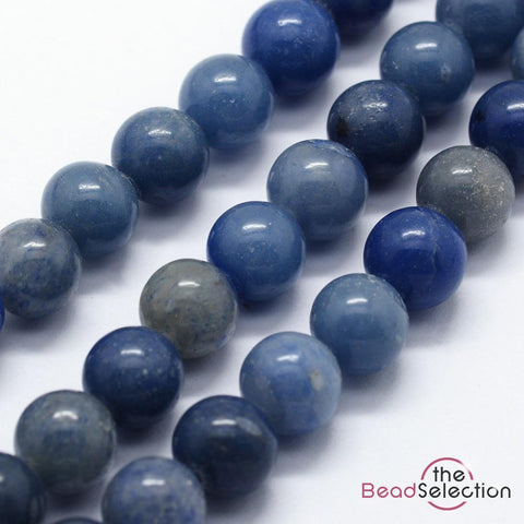 25 BLUE AVENTURINE ROUND GEMSTONE BEADS 8mm Jewellery Making GS159