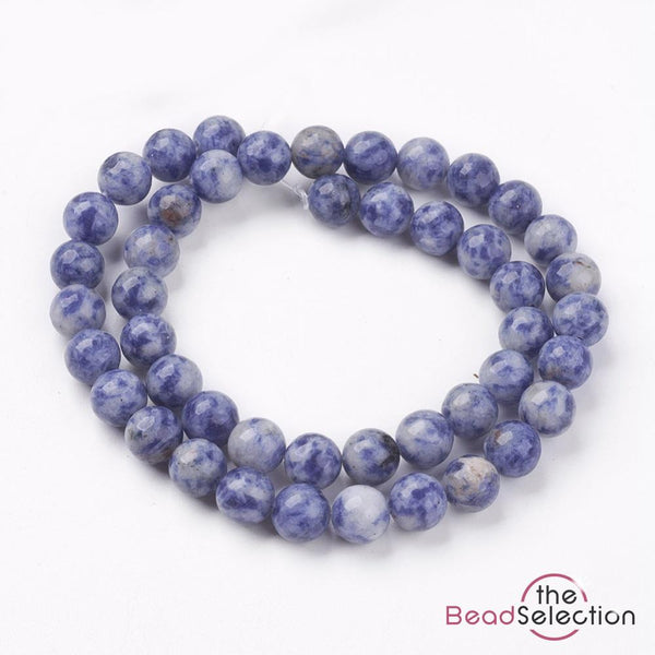 30 Blue Spot Jasper Natural Gemstone Beads 6mm Jewellery Making GS169