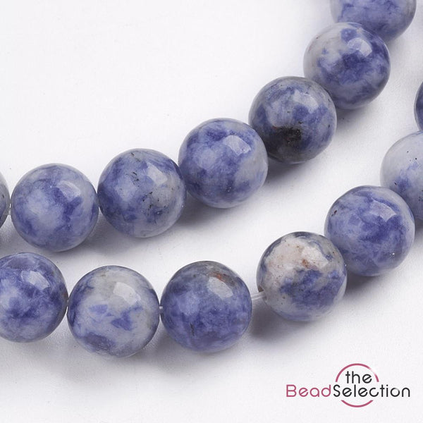 25 Blue Spot Jasper Natural Gemstone Beads 8mm Jewellery Making GS121