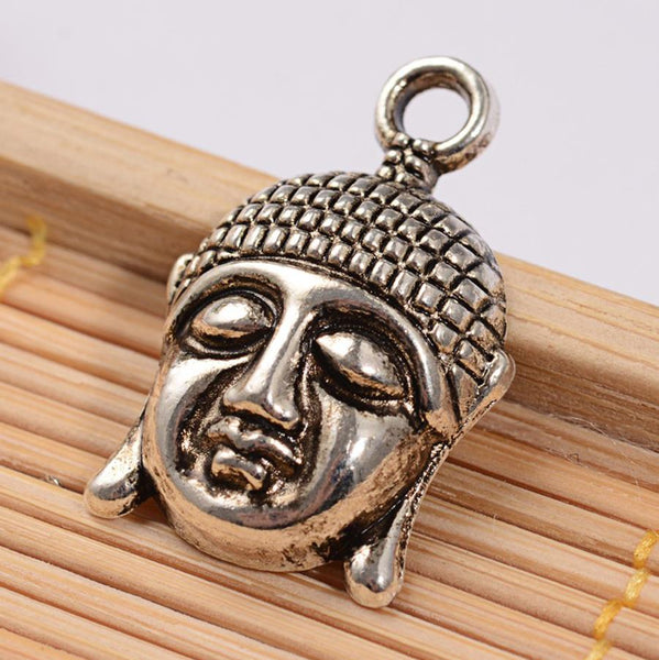 TIBETAN SILVER BUDDHA SPACER BEADS CHARMS CHOICE CHAKRA JEWELLERY MAKING