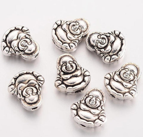 20 TIBETAN SILVER BUDDHA SPACER BEADS CHARMS 14mm TOP QUALITY TS46